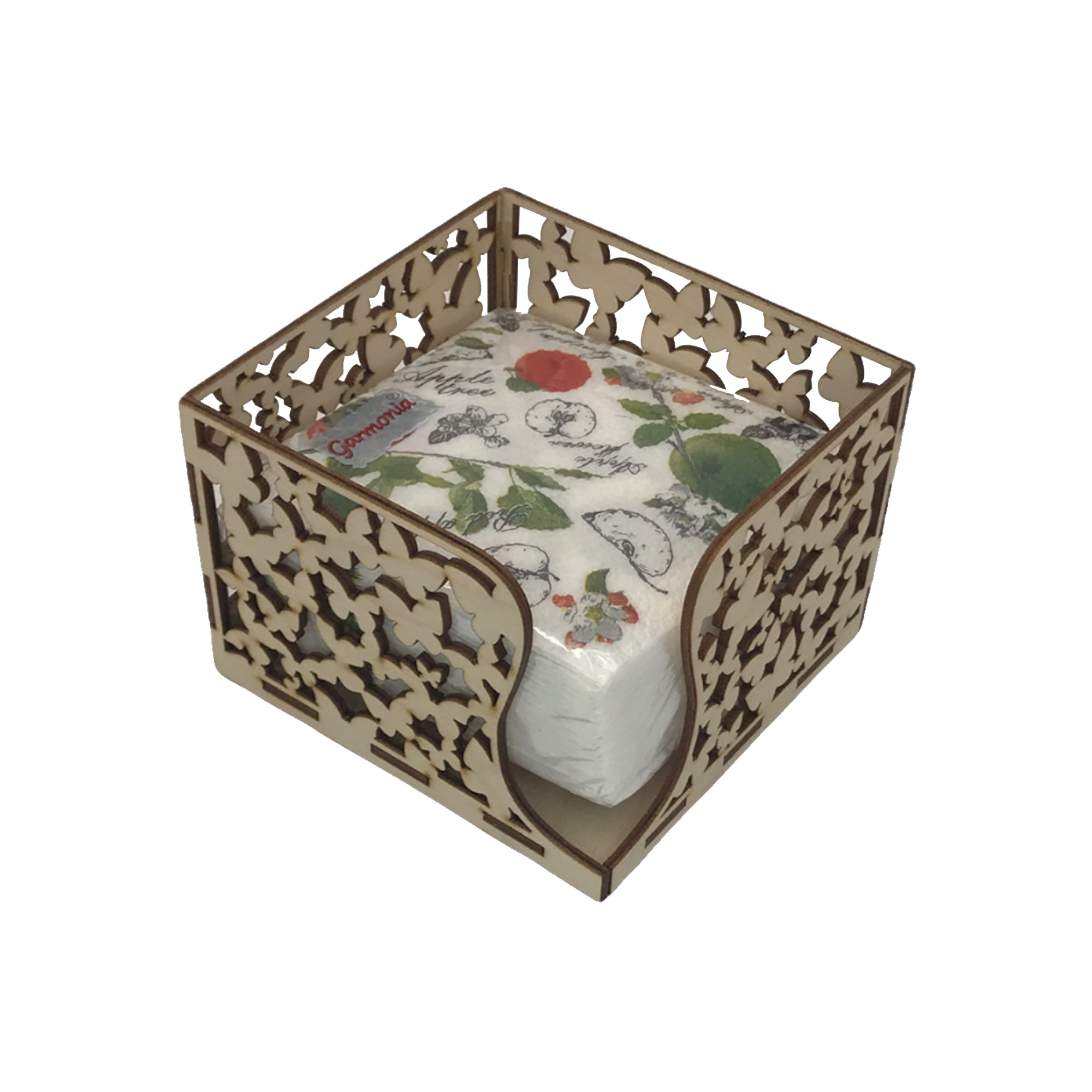 Салфетница 12,8х13,2х9см ДомВуд Экошпон Ф18/Д18