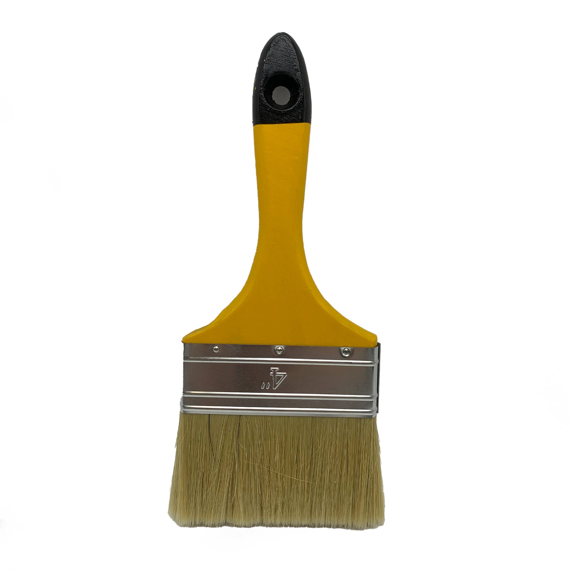 Кисть плоская 100мм 4"натуральная щетина лакированная ручка РД71465