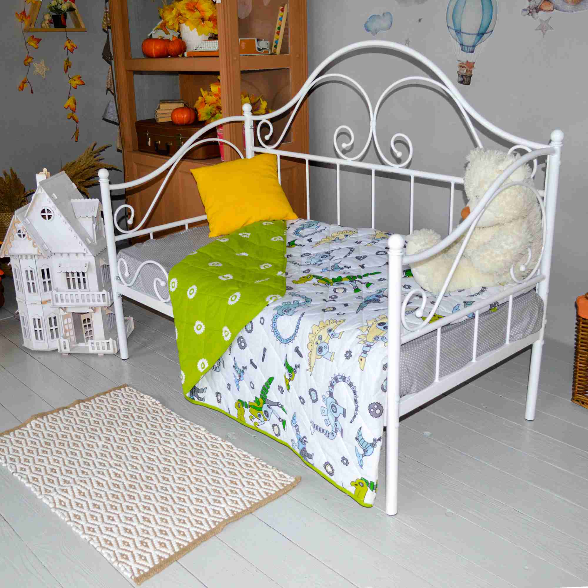 Покрывало стёганное 150*215 ДомВелл (Поплин) Детство 28370/1 Динороботы