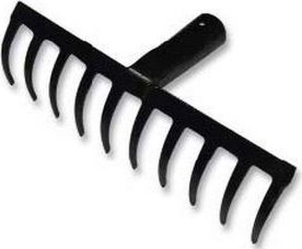 Грабли 10 зуб прямые эмаль 3мм б/ч ГП-10 