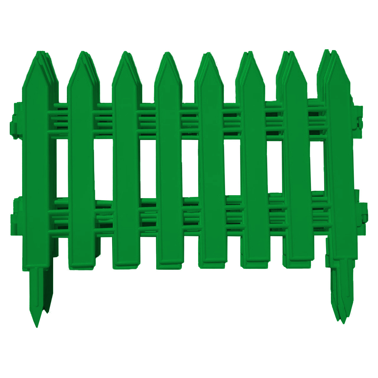 Забор декоративный № 1-зеленый 35х300, 7 секций