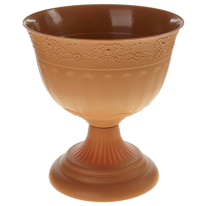 Вазон 18л "Венеция" Д400мм (коричневый) (уп.8)