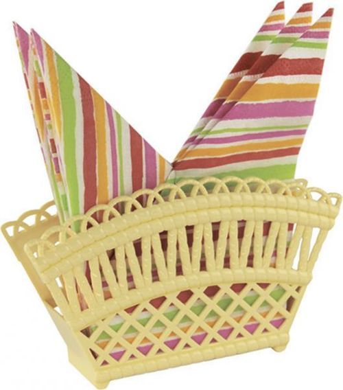 Салфетница 16,5х3,5х9см"Семь злаков" белая пластик