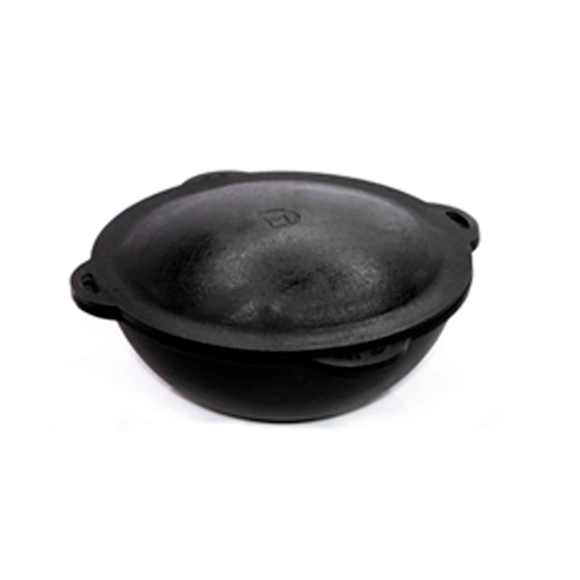 Казан 12,0л чугунный плоское дно DavrMetall