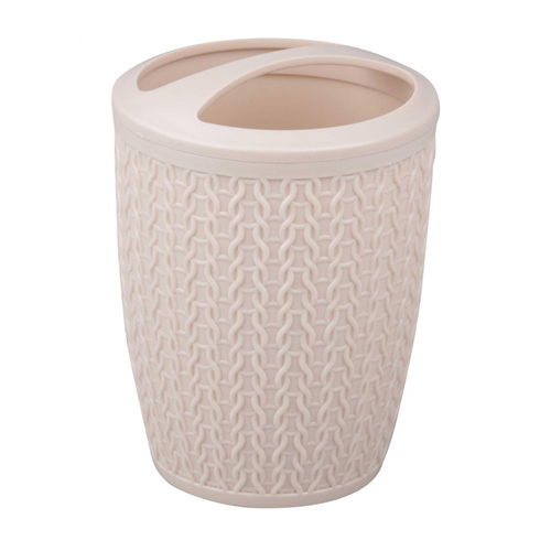 Подставка для зубных щеток "Вязаное плетение" бежевый