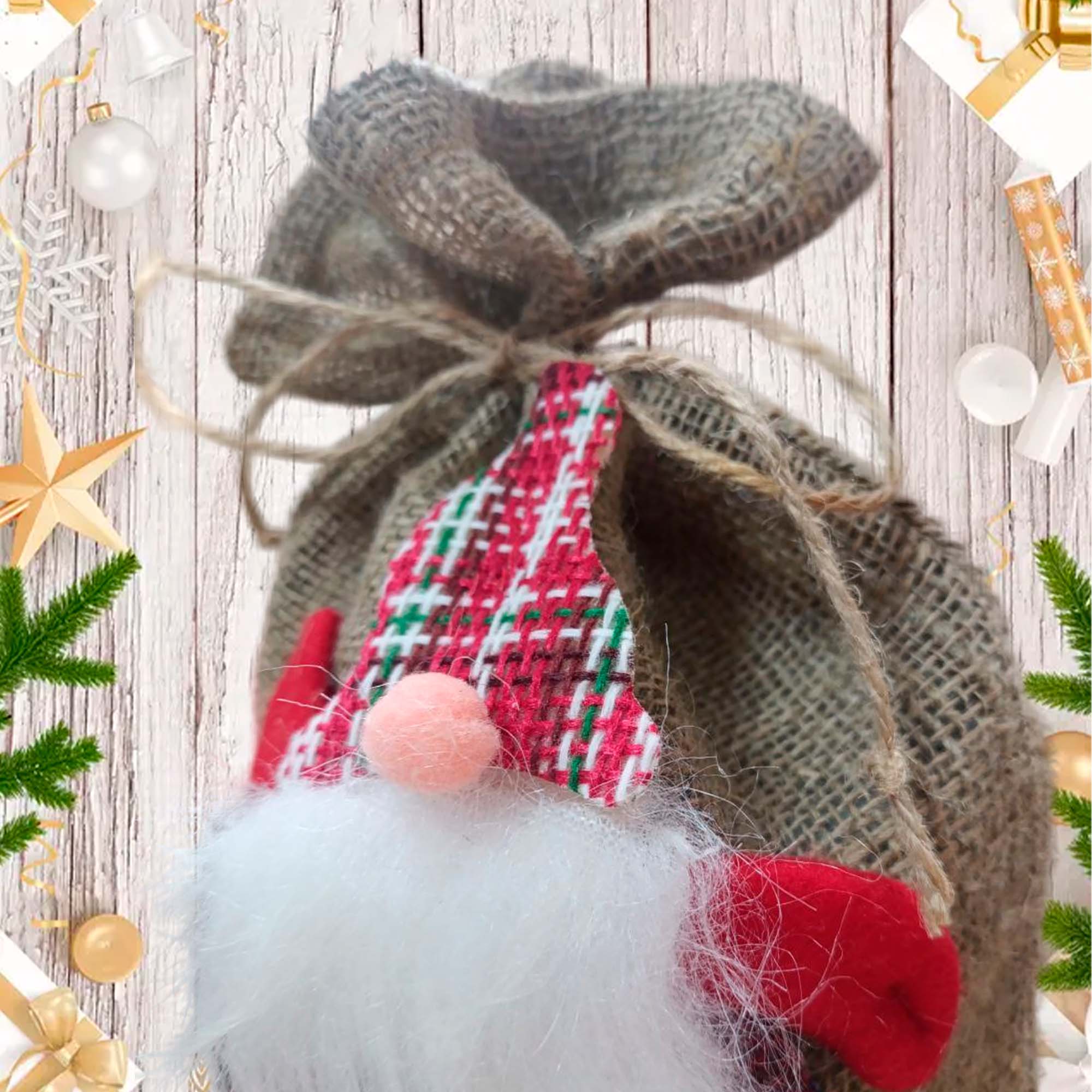 Мешочек новогодний 21*28 ДомВелл  Мешочек новогодний 21*28 ДомВелл