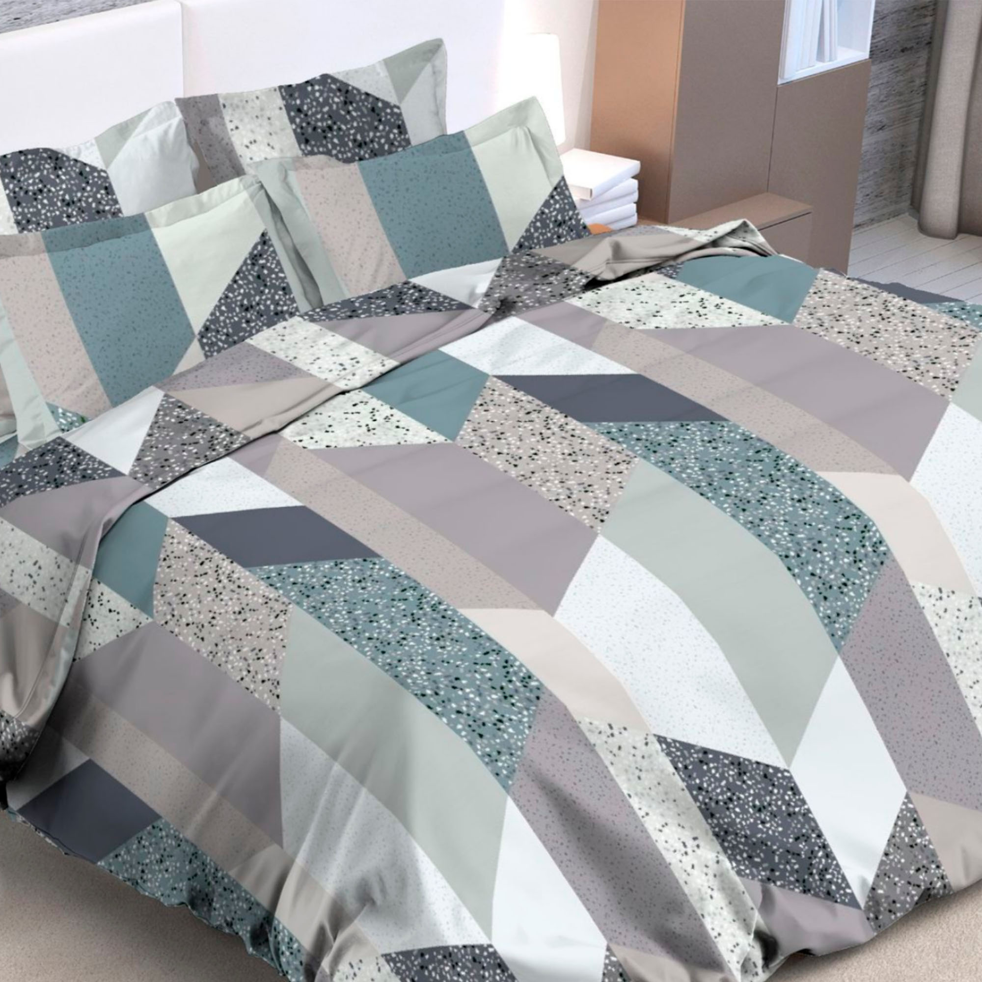 Комплект постельного белья 1,5 (70*70) ДомВелл Бязь Соната 6027/1 Трапеция