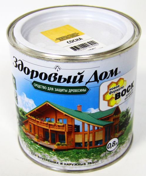 Средство деревозащитное 0,8л 2в1 Сосна Здоровый дом Л-С