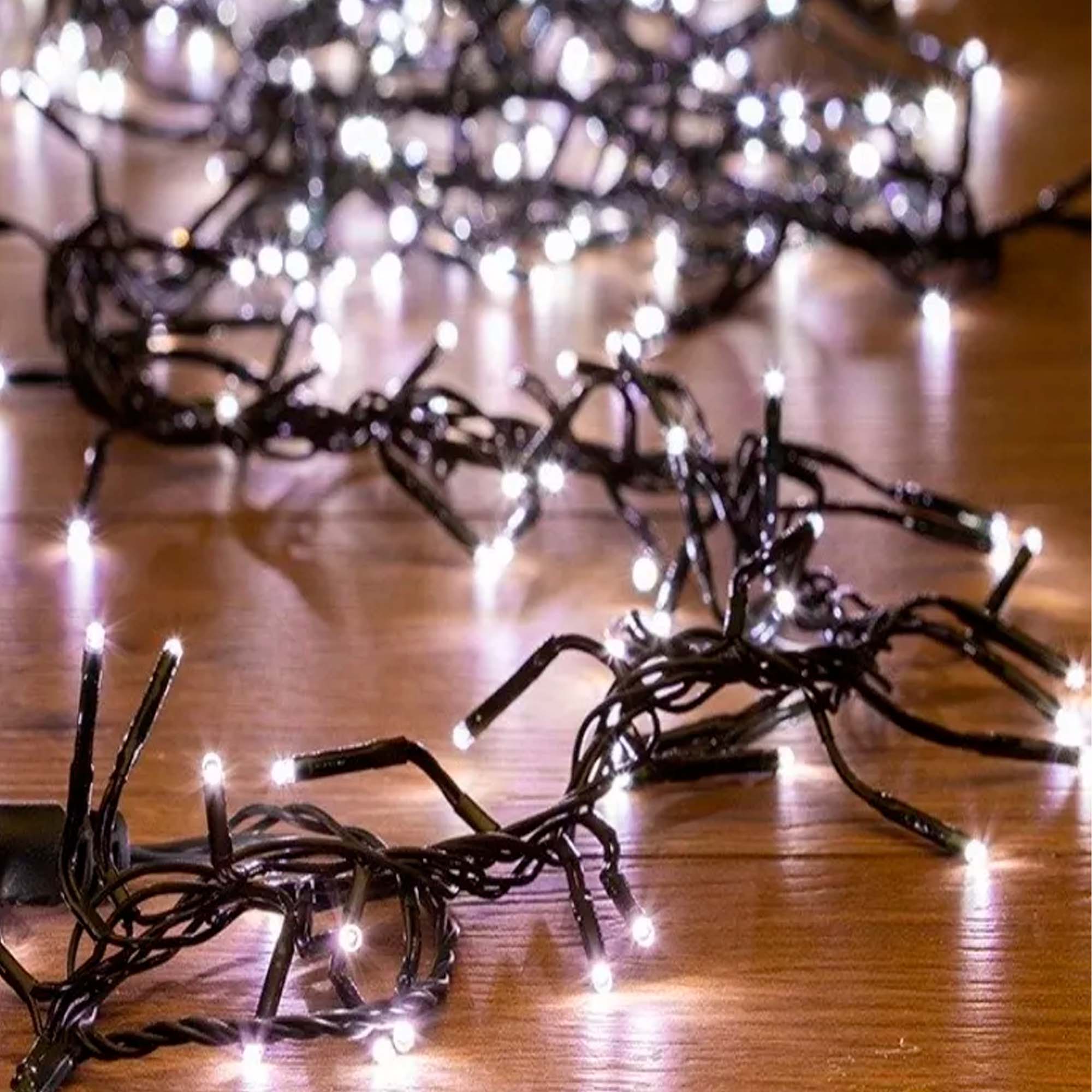 Гирлянда "Нить" 20м, темная нить,свечение белое холодное РД18317