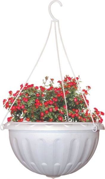 Горшок-Кашпо "Джулия" 3,5л.подвесное белый М1457