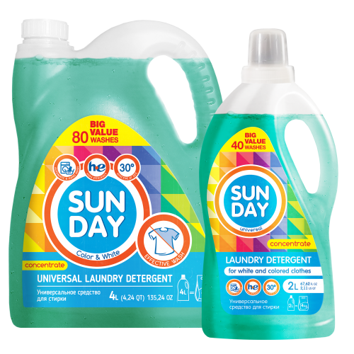 Средство для стирки 2л Sunday универсальный
