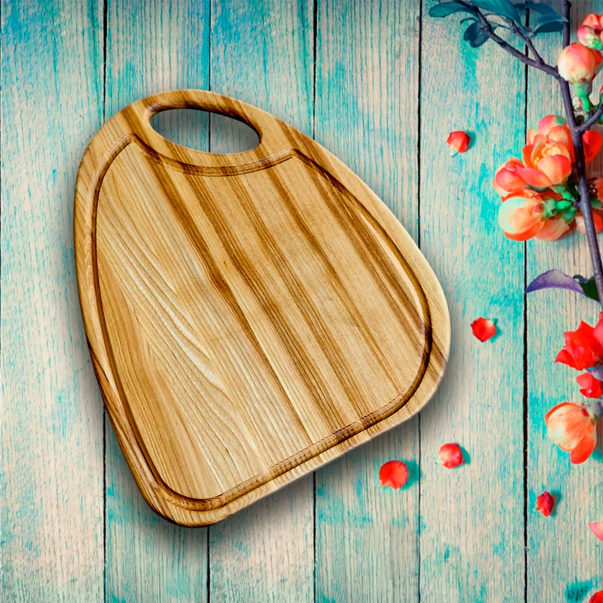 Доска разделочная 36х30х2см ДомВуд Груша Ясень Я259