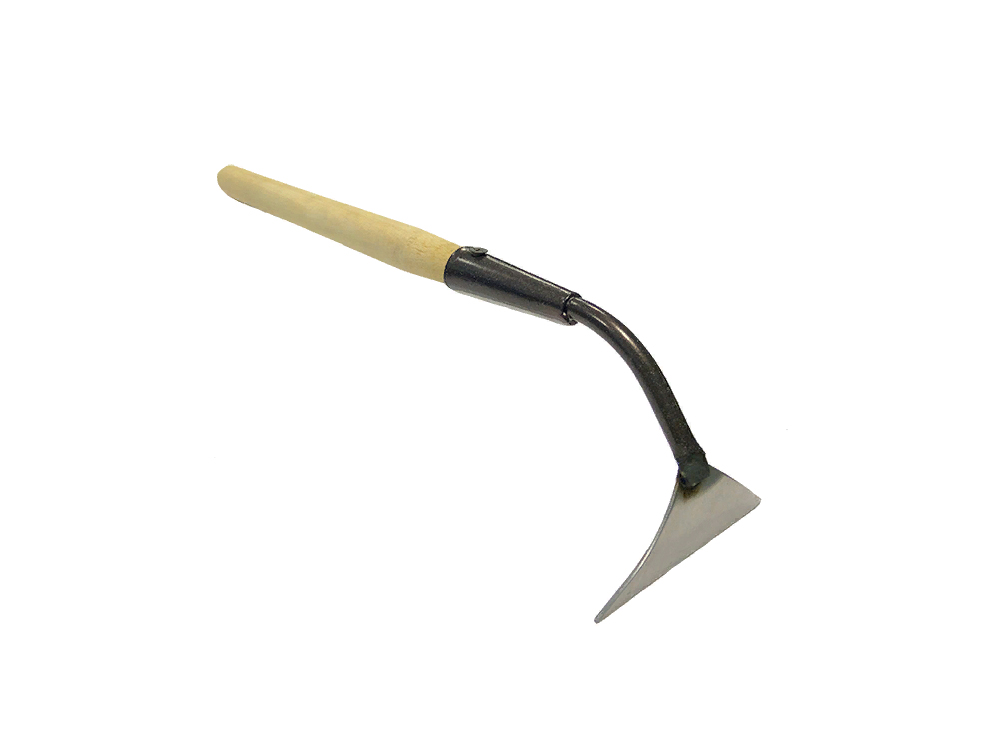 Тяпка 100х50мм металл треугольная с дер. черенком