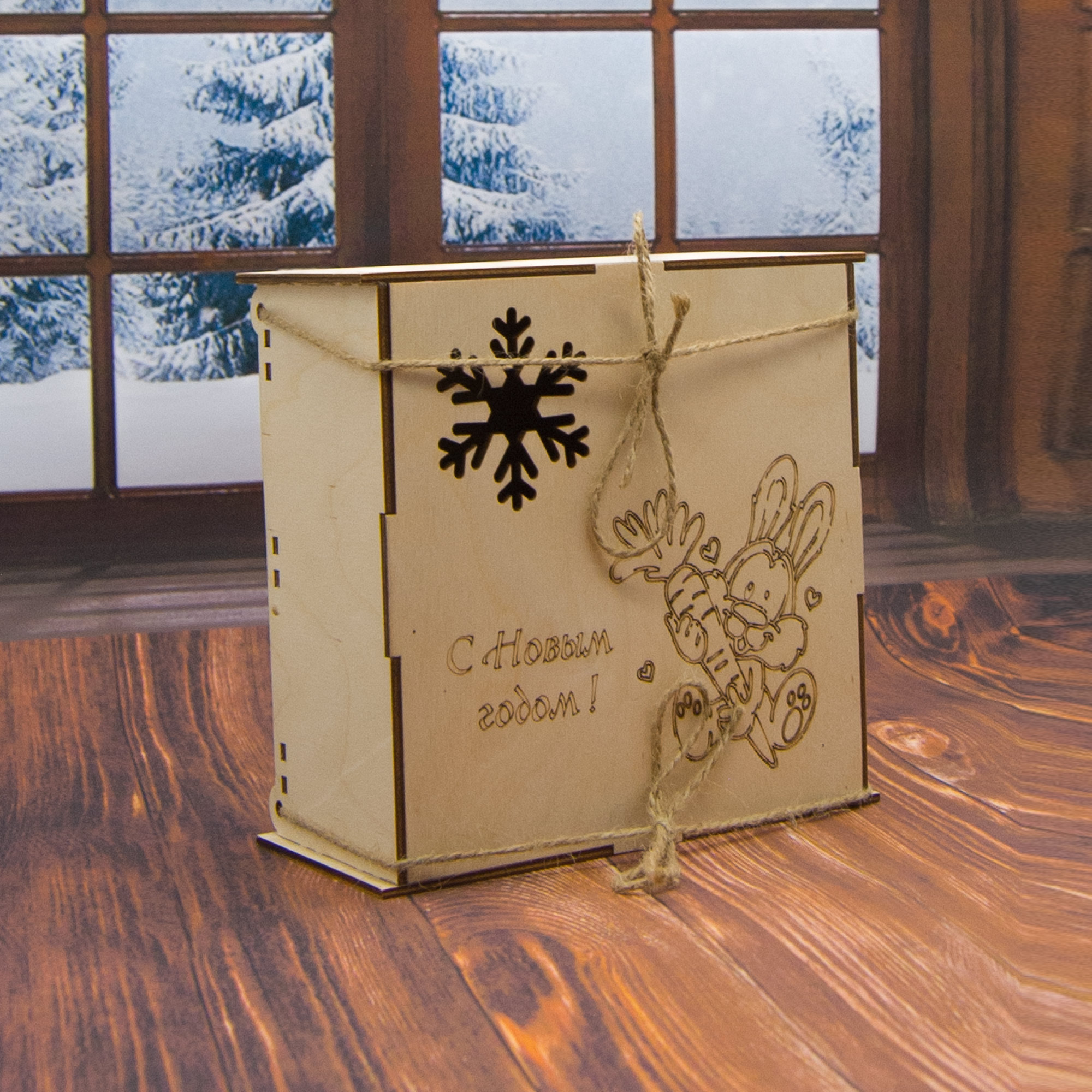 Коробка НГ 18*17,3*8см ДомВуд Зайка Экошпон Ф339 Коробка НГ 18*17,3*8см ДомВуд Зайка Экошпон Ф339