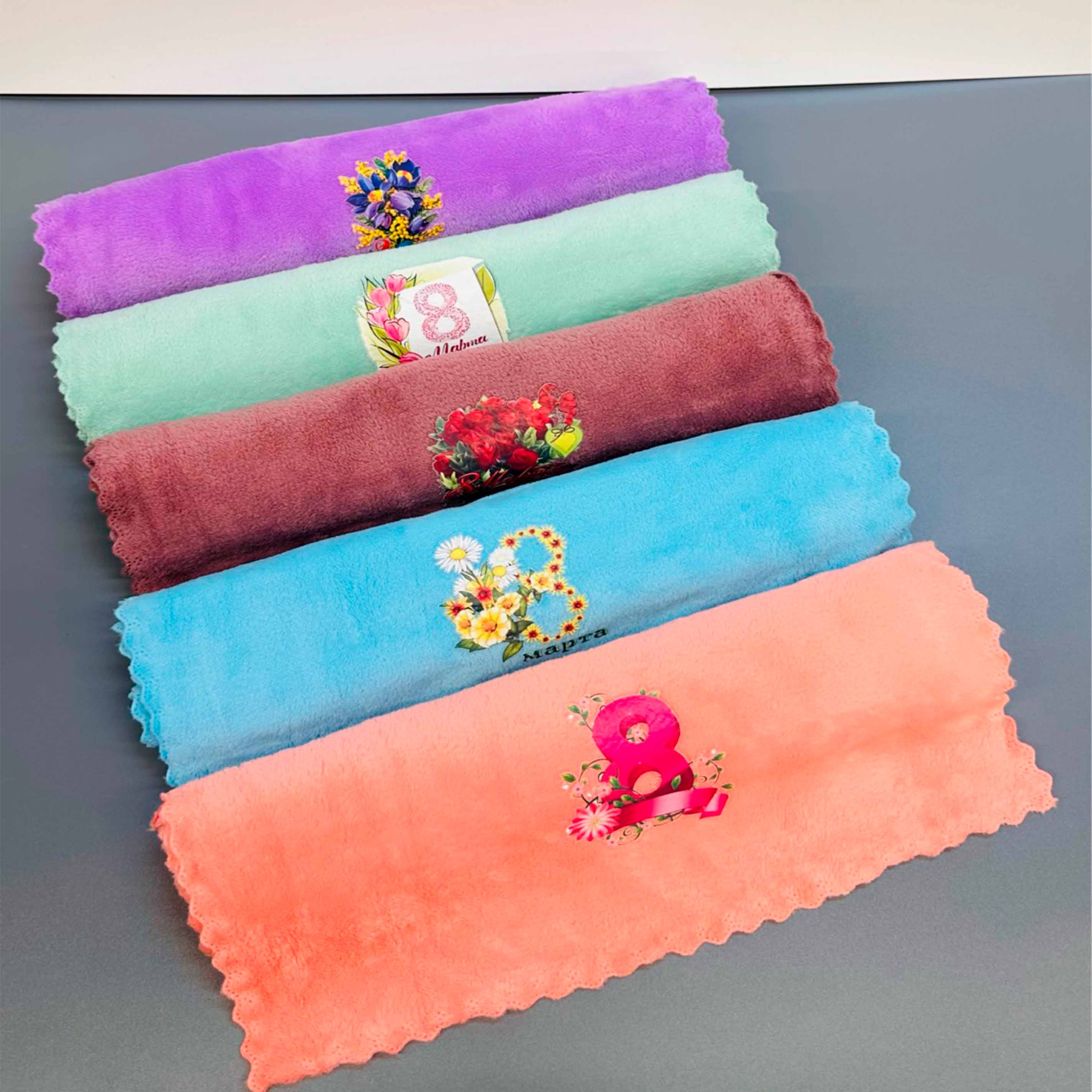 Полотенце 35х75 8 Марта, микрофибра