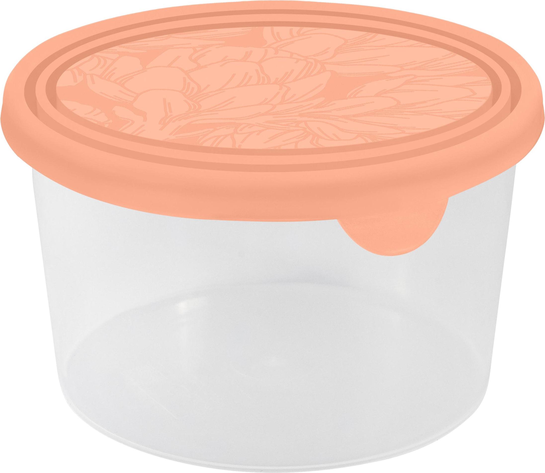 Контейнер 0,75л для продуктов HELSINKI Artichoke круглый персиковая карамель