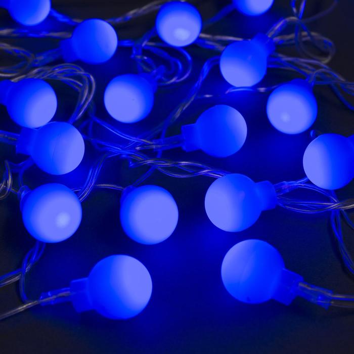 Гирлянда "Нить" с насадками "Шарики" 5м, 40 LED, свечение синее