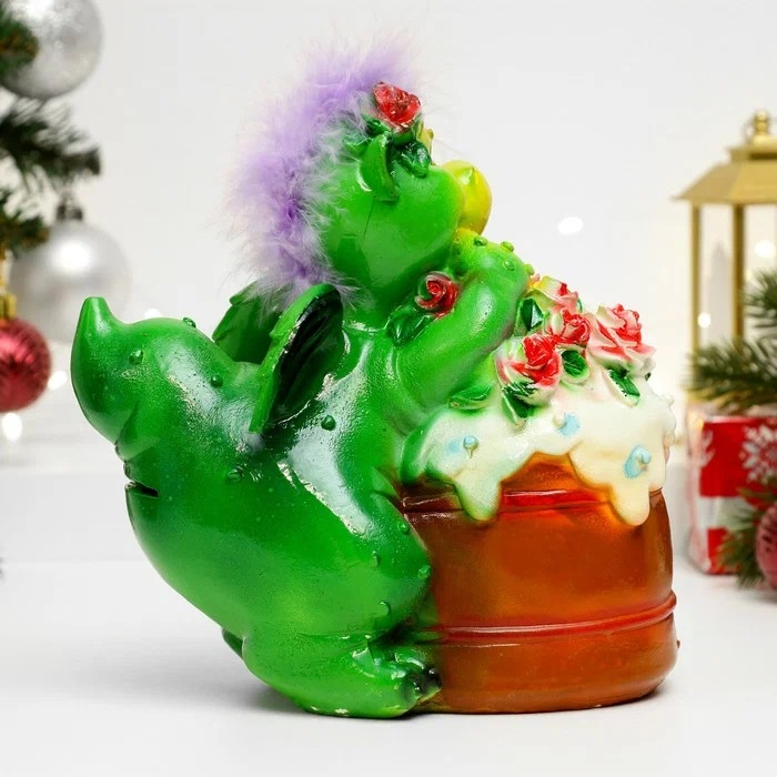 Копилка Дракон с тортом