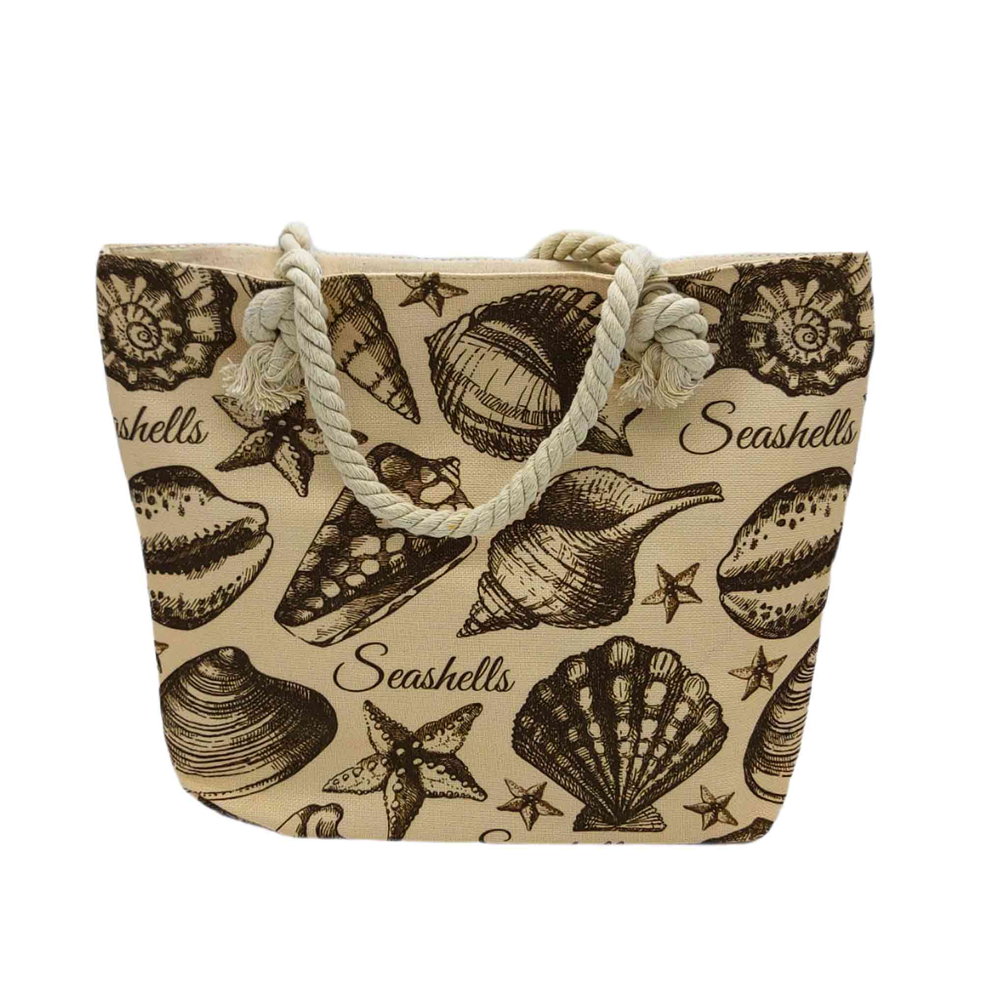 Сумка пляжная на молнии 46х37см РД53084 Ракушка