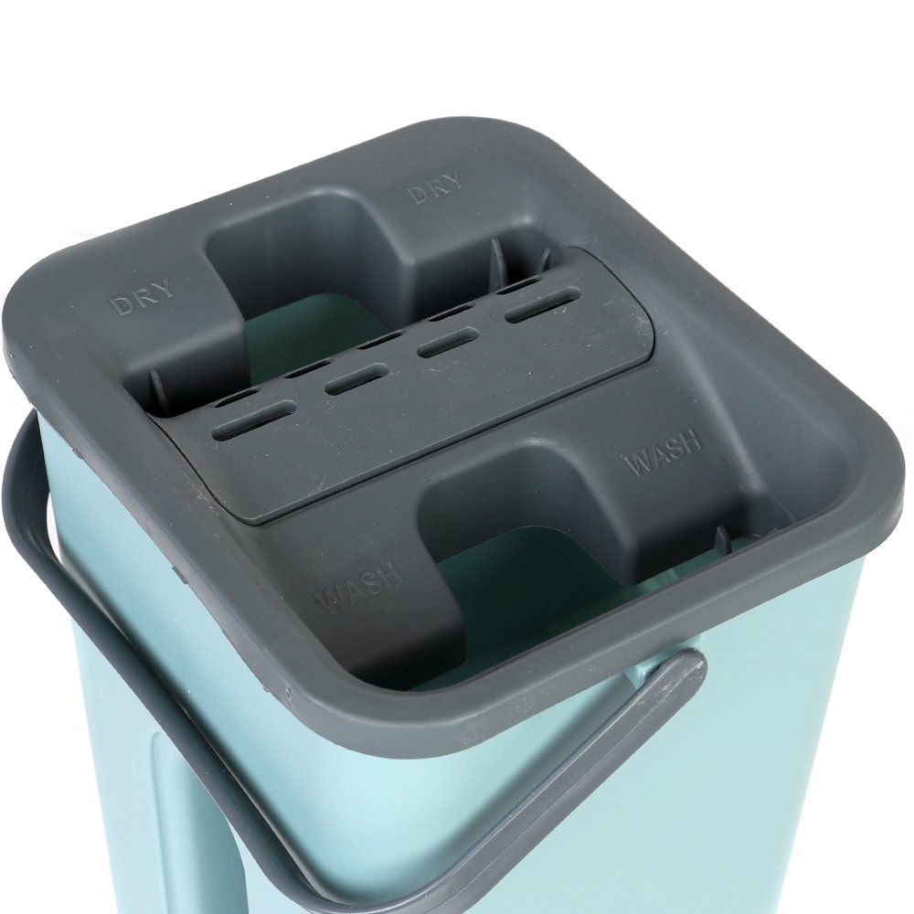 Ведро 6л с вертикальным отжимом и шваброй Моп S2-1 голубой