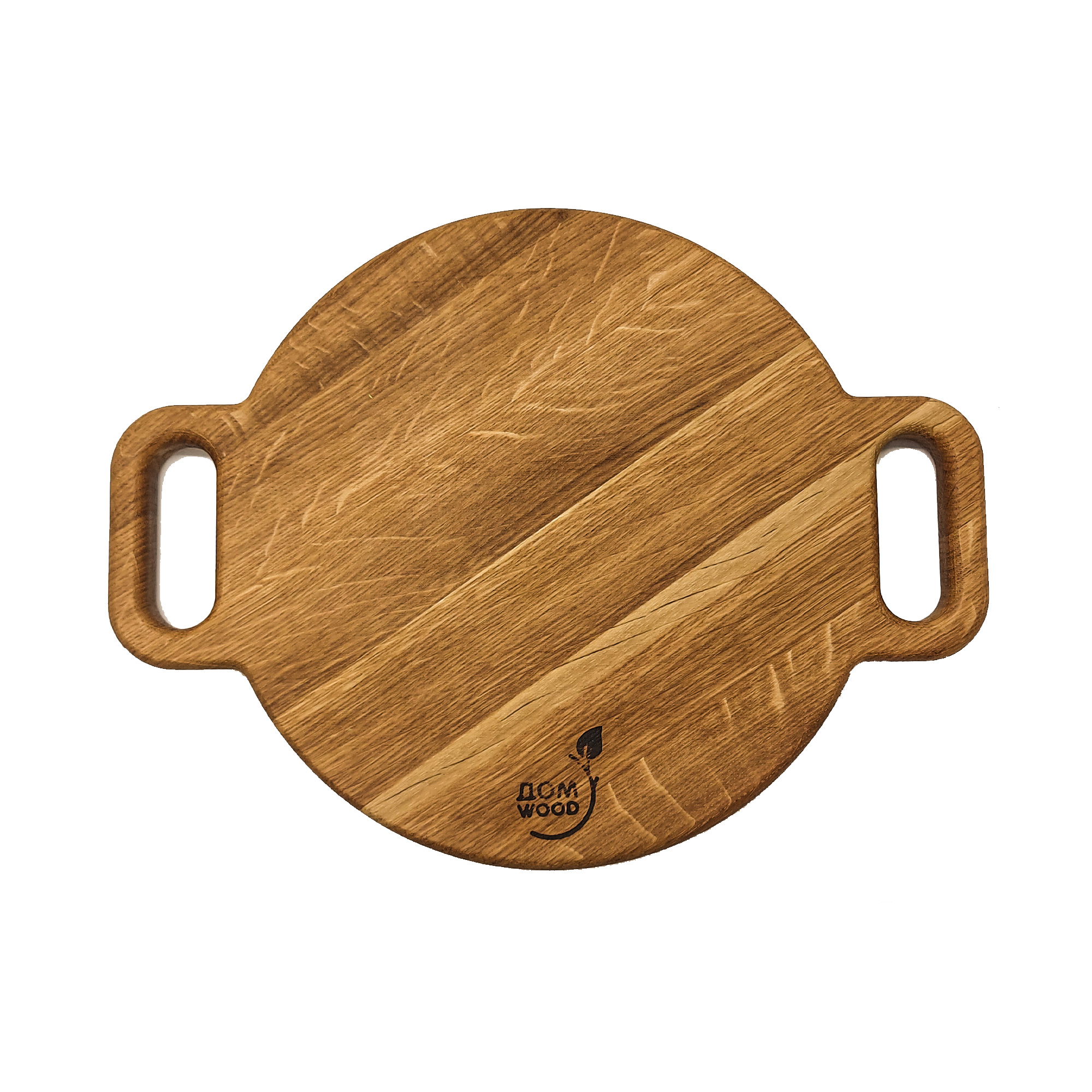 Доска для подачи круглая  33*25*2см ДомВуд  Дуб Д174 с декором