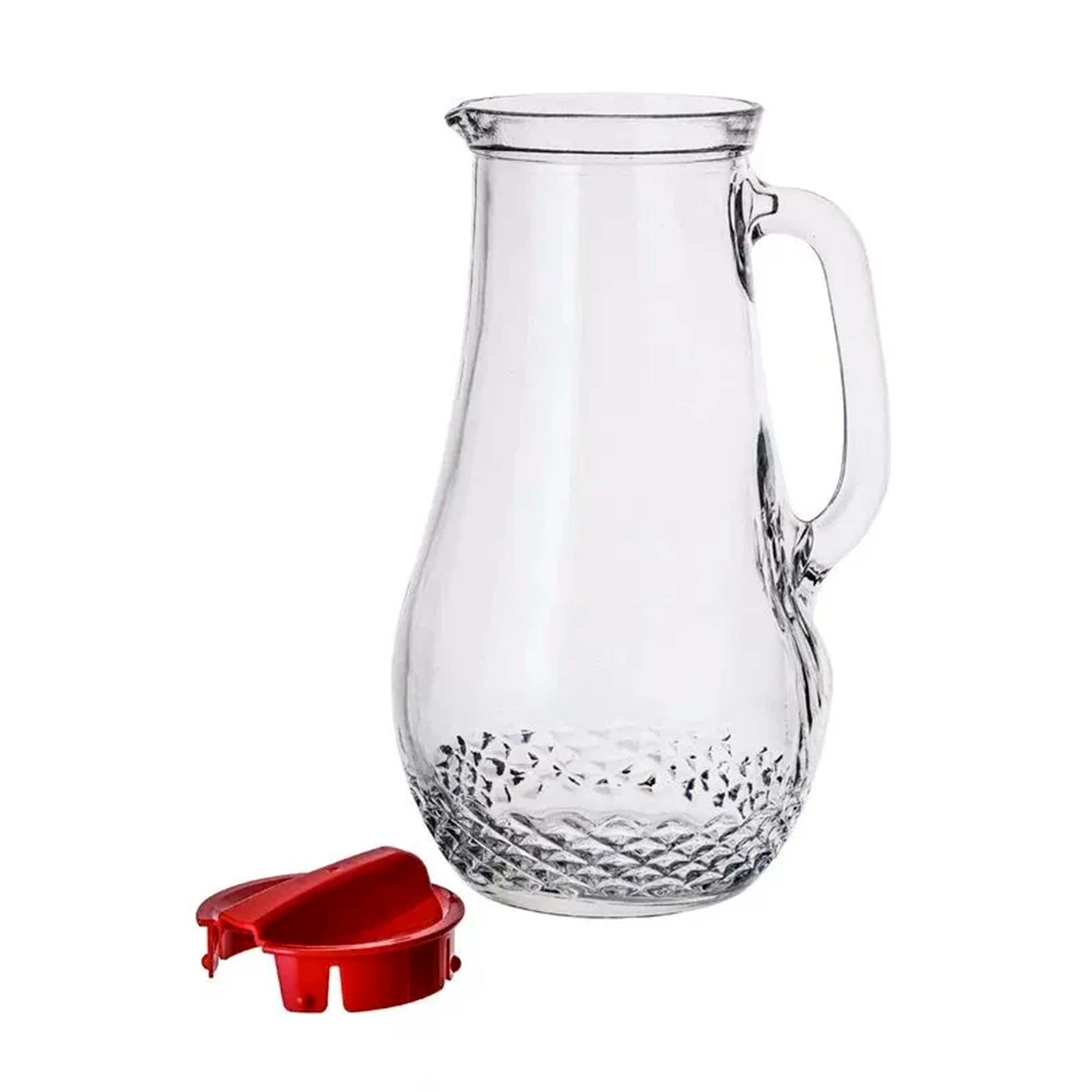 Кувшин 1,5л типа П-91-1500-КРК из стекла бесцв. с крышкой 