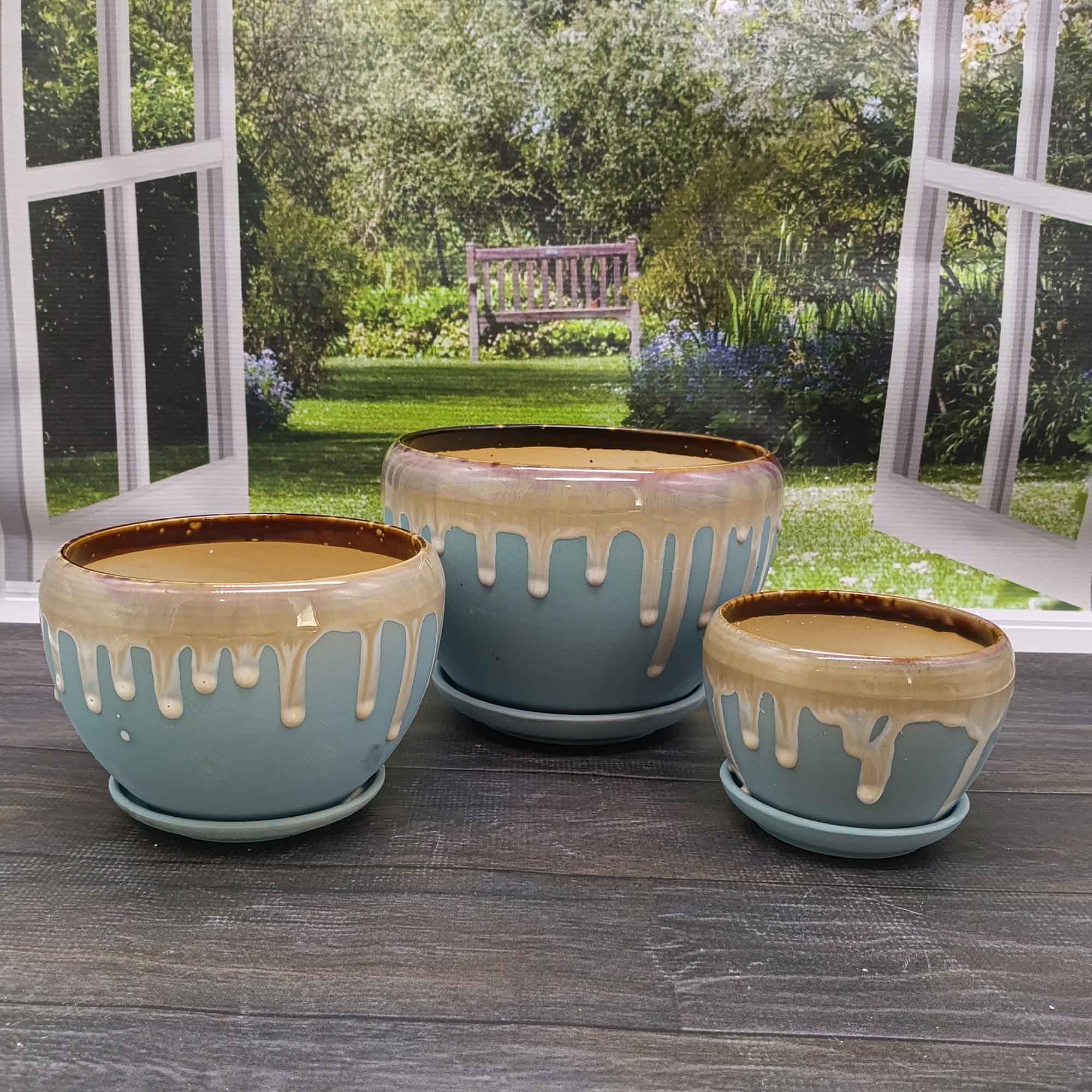 Набор горшков для цветов 3шт 1,5л;3,5л;6л  РД83826