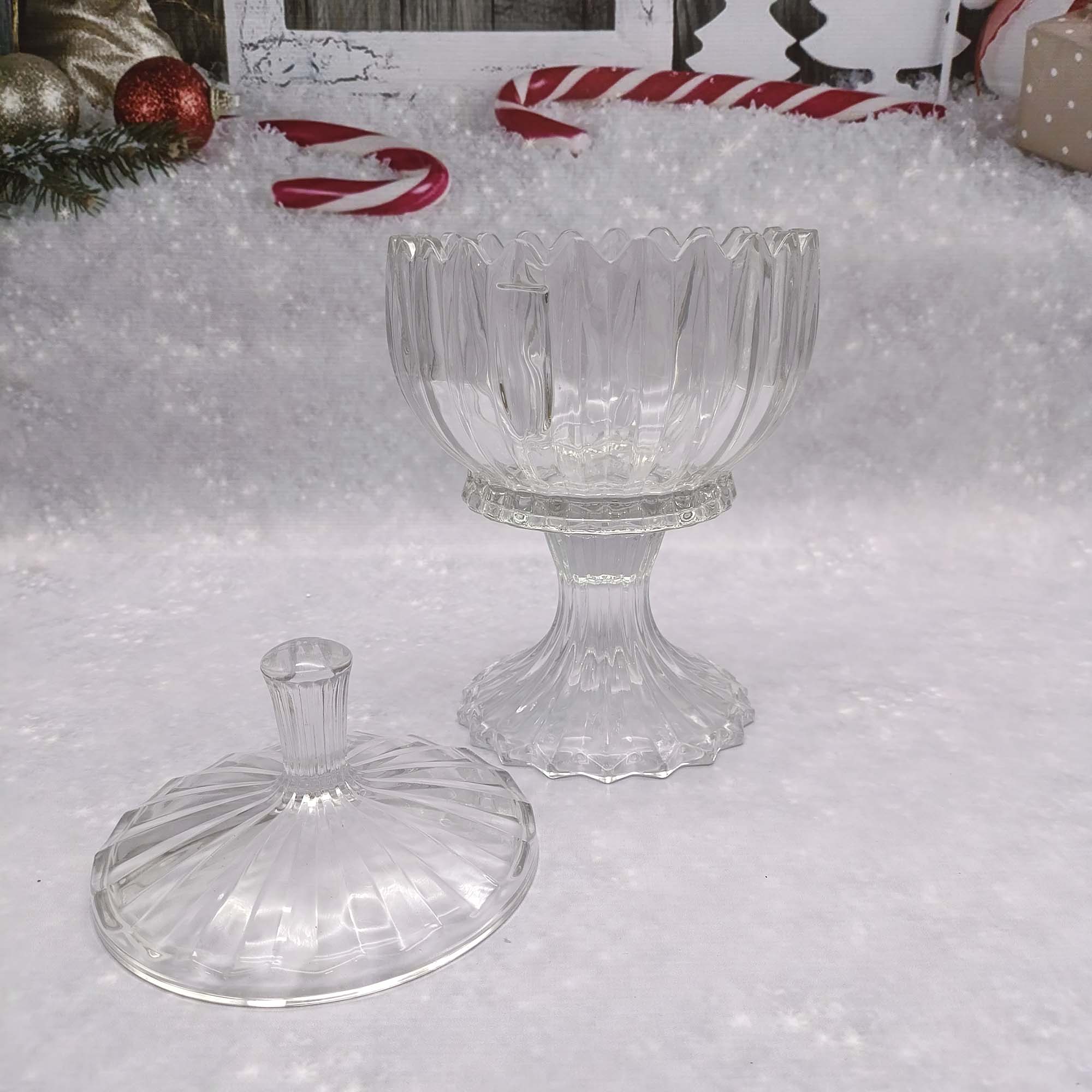 Конфетница 15х23см Лилия хрусталь РД19925