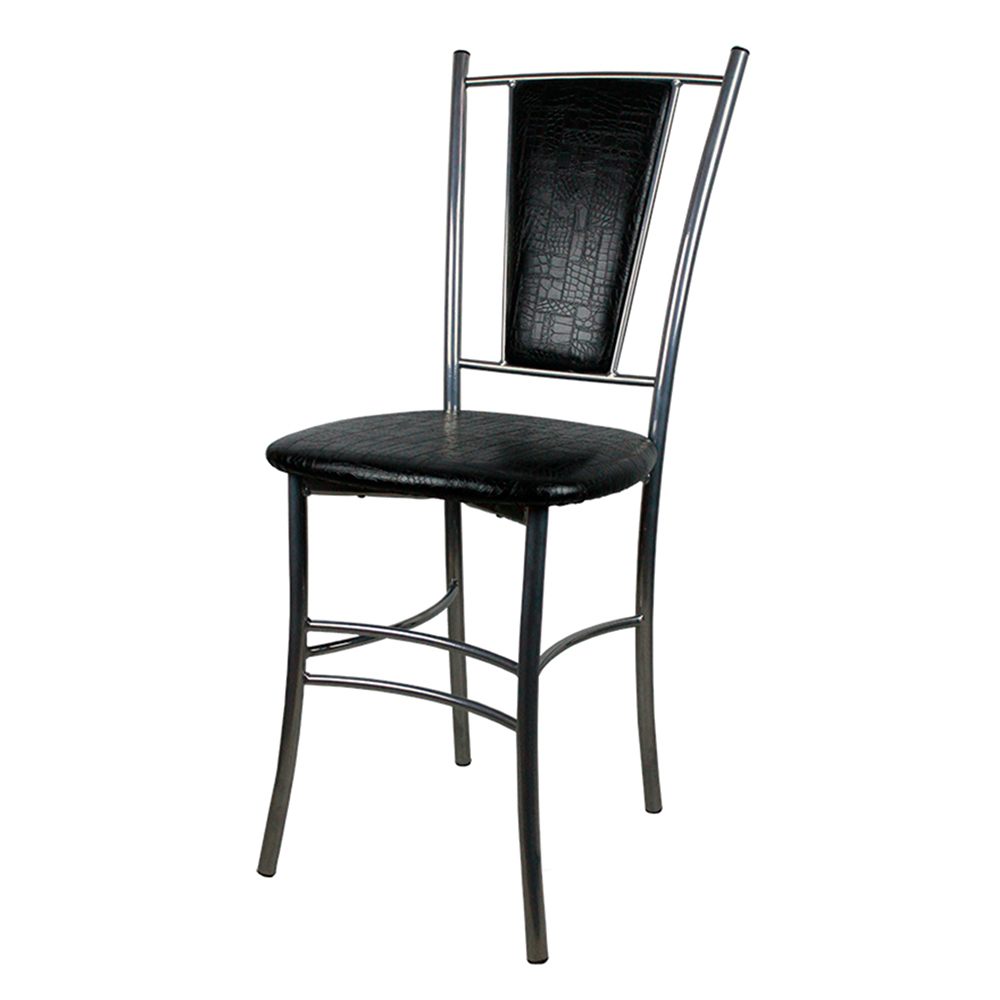 Стул Мартин черный крокодил на черном глянце