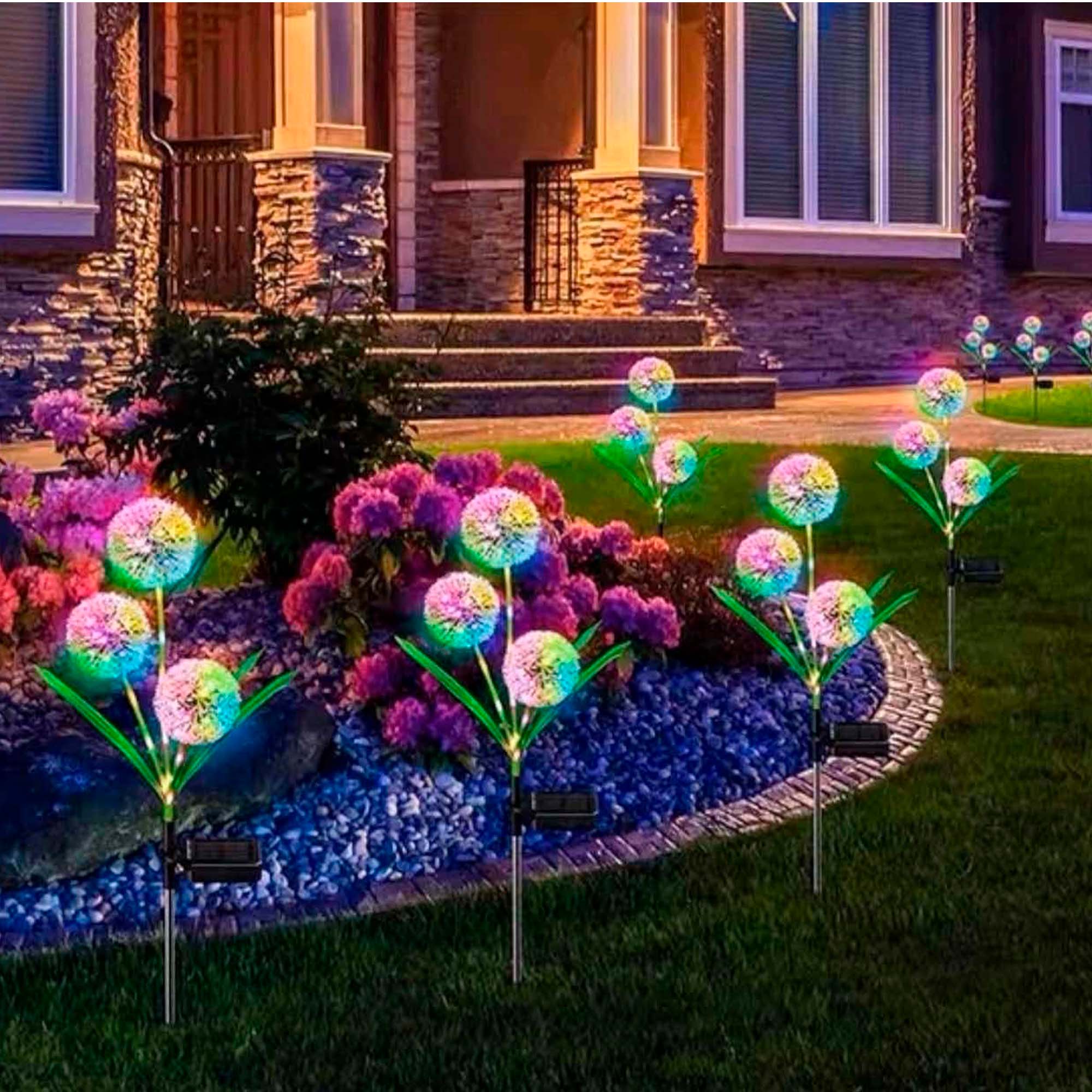 Светильник садовый на солнечной батарее 80см Одуванчик (3)