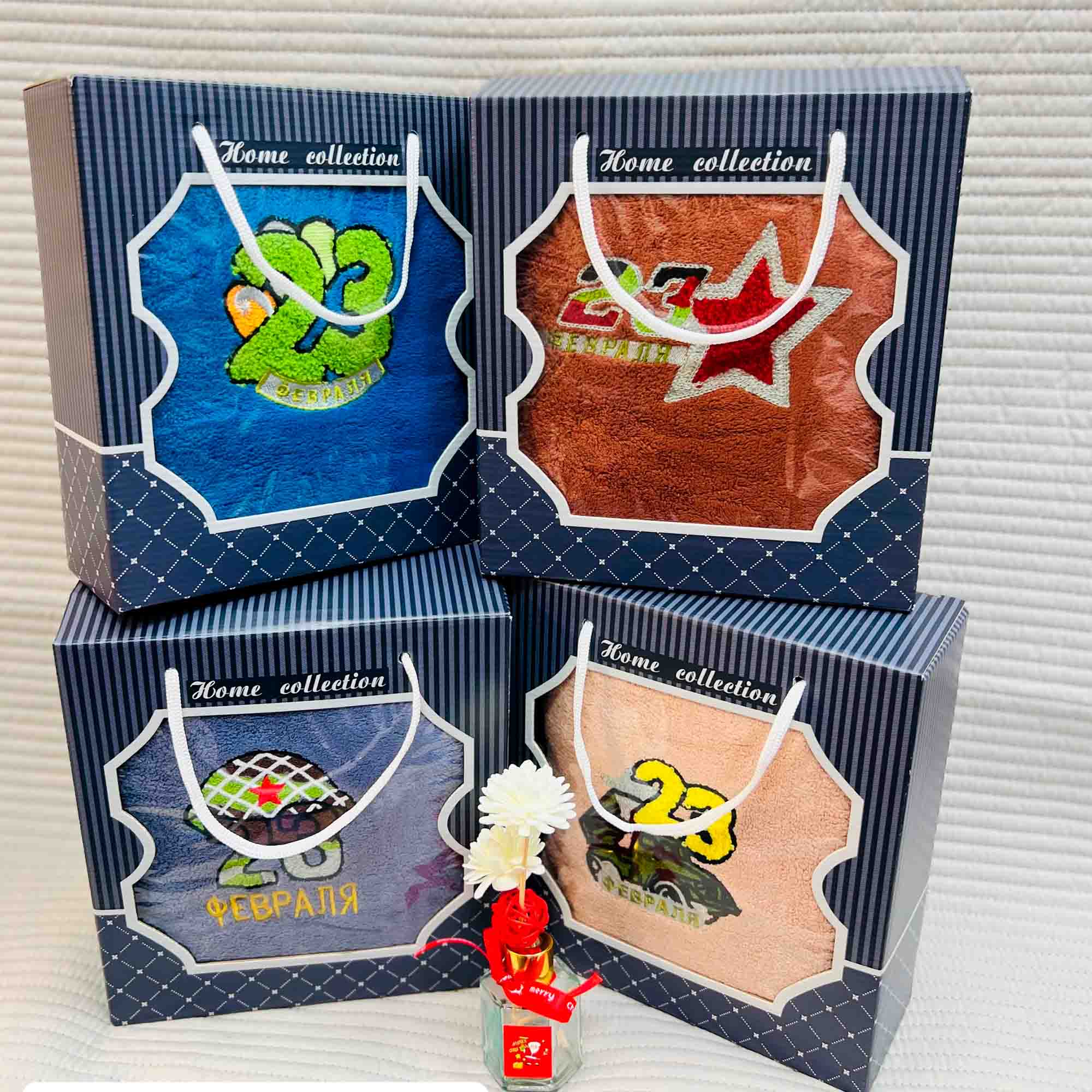 Полотенце 50х100 23 Февраля в коробке