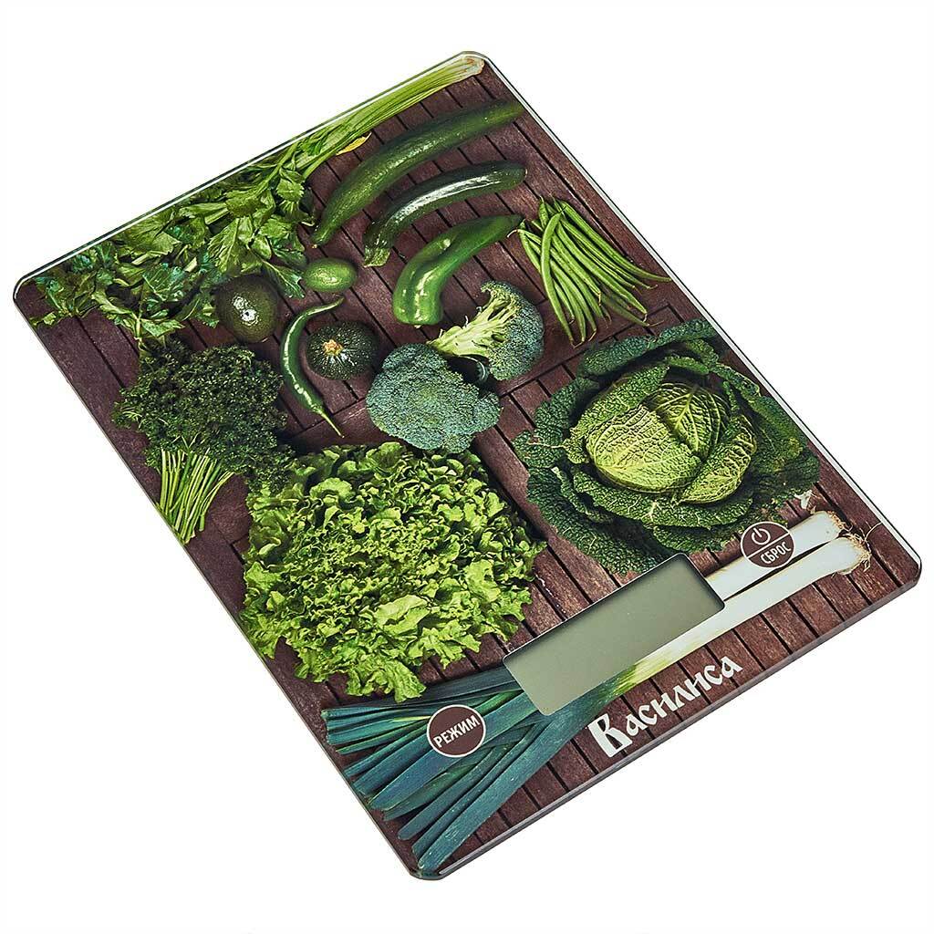 Весы настольные электронные ВАСИЛИСА  "Овощная лавка": 5 кг, стекло 