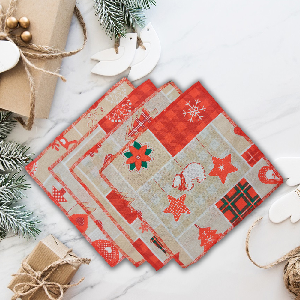 Набор кухонный 4пр. ДомВелл 51424 Новогодний принц (салфетка рог. 30*30 4 шт.)