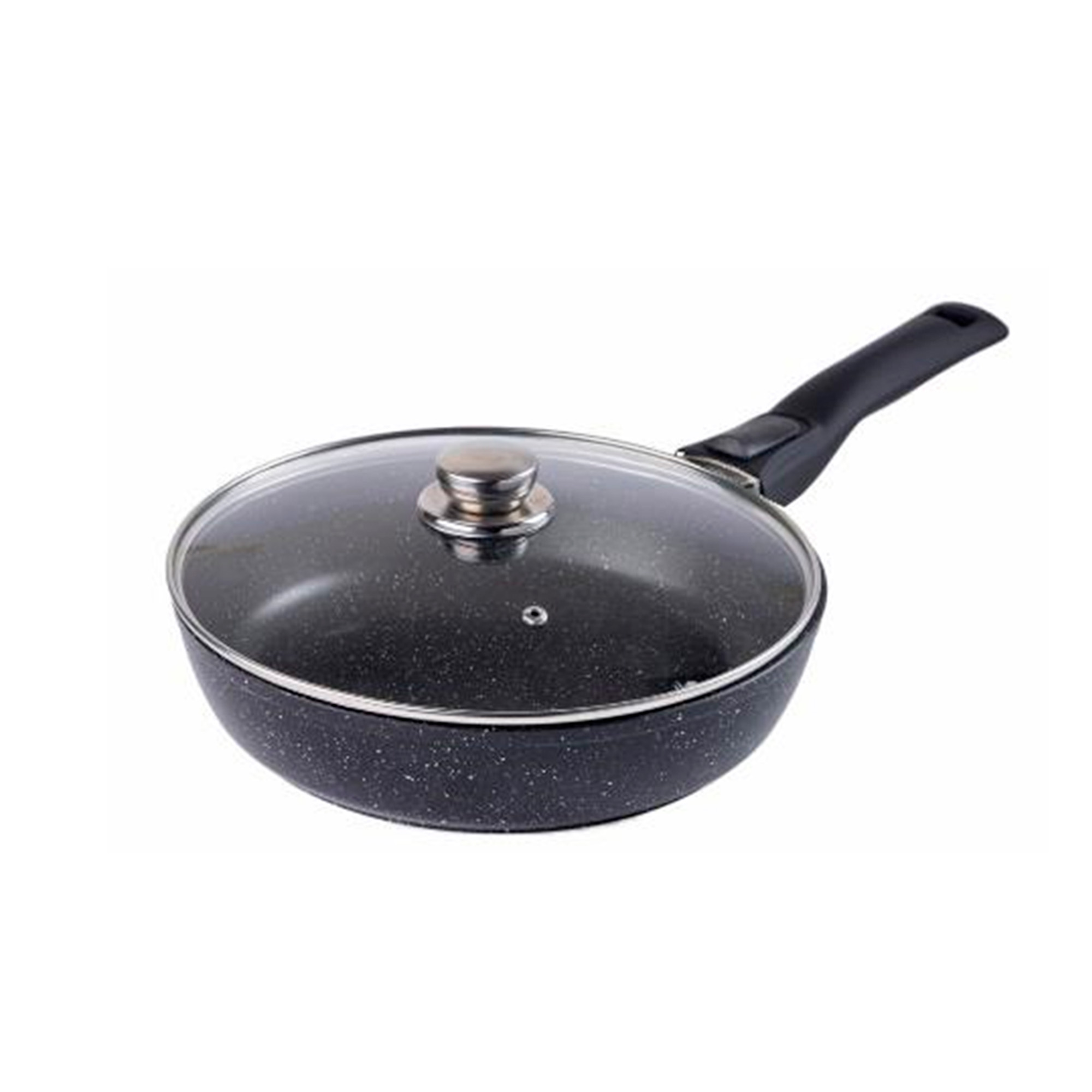 Сковорода 260мм с крышкой и съемной ручкой "ГАРДАРИКА" линейка Мрамор серии Орион"