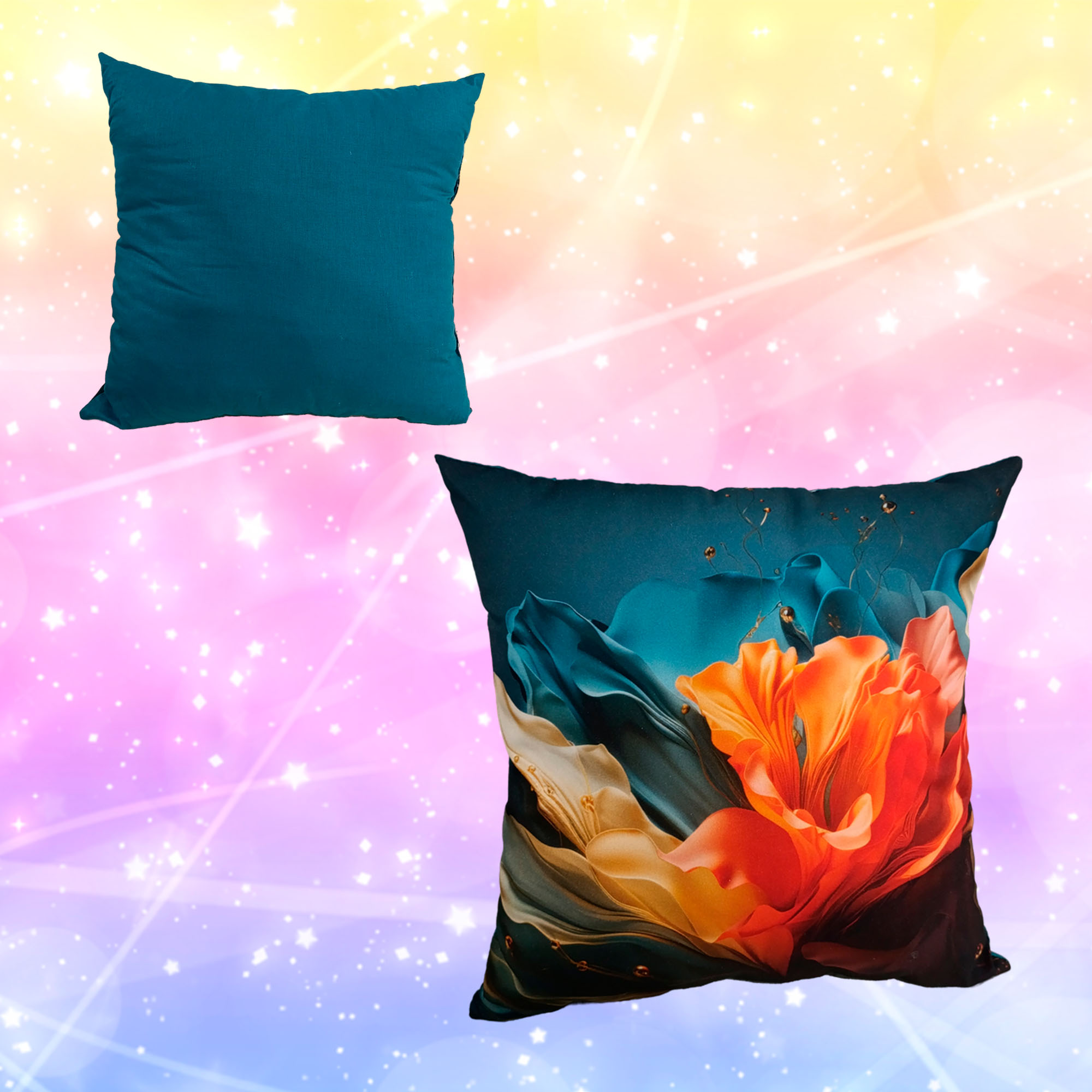 Подушка 40*40 ДомВелл габардин, поплин Фламенко