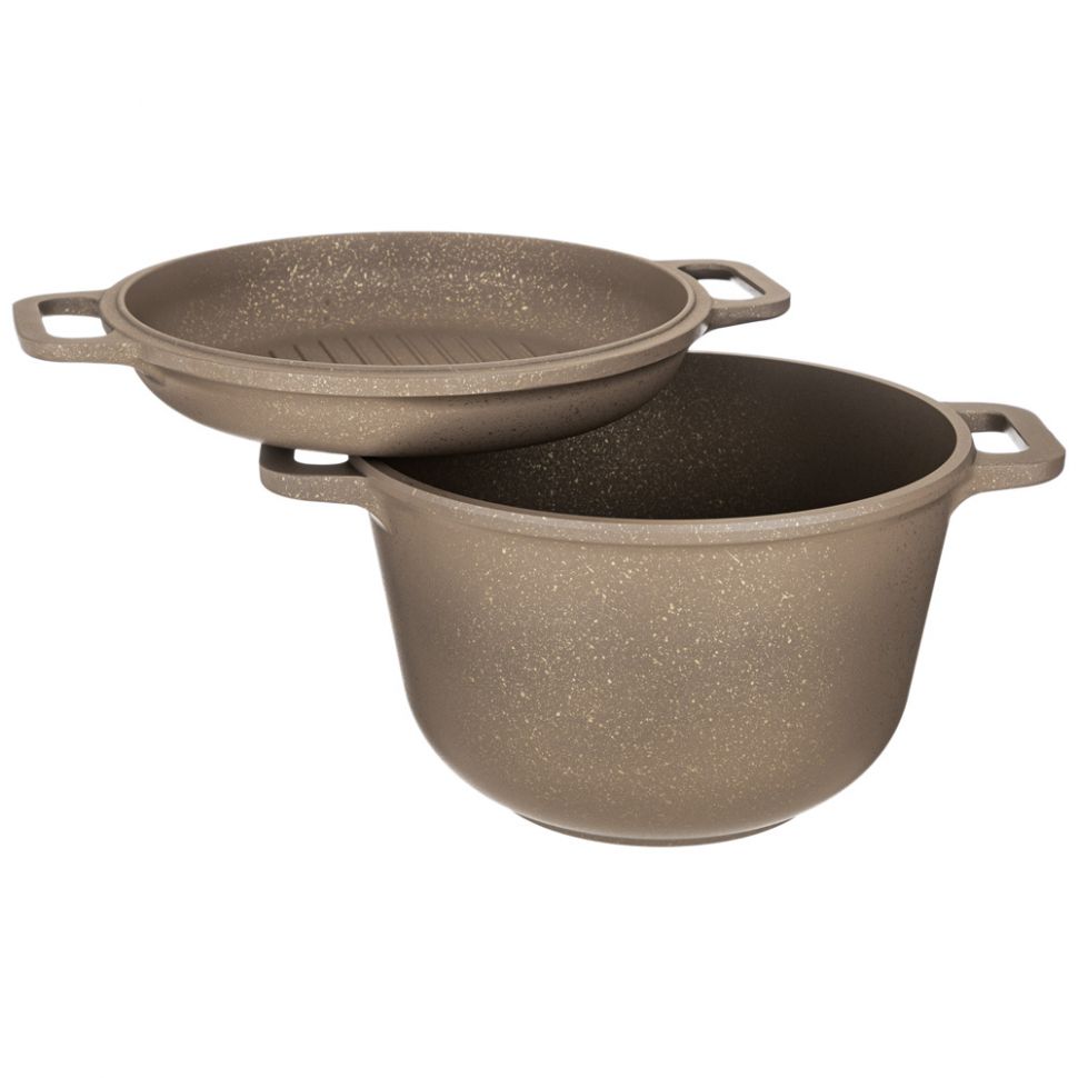 Казан 5л с крышкой гриль Agness "Экселент" 