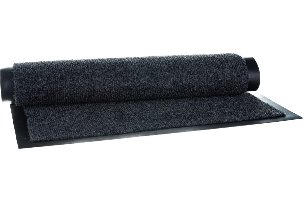 Коврик придверный 50х80см влаговпитывающий, ребристый “TRIP” "VORTEX", серый 