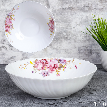 Салатник 1100мл 200 мм 13/7578/XN (7065) серия Розовая композиция