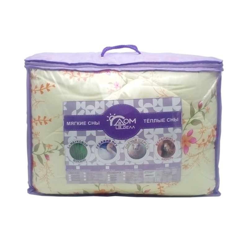 Одеяло 172х205 ДомВелл Овечья шерсть (п/э 90, чемодан) 