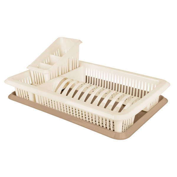 Сушилка для посуды Plast Team с поддоном 480х305х170 мм шоколадный мокко Сушилка для посуды Plast Team с поддоном 480х305х170 мм шоколадный мокко