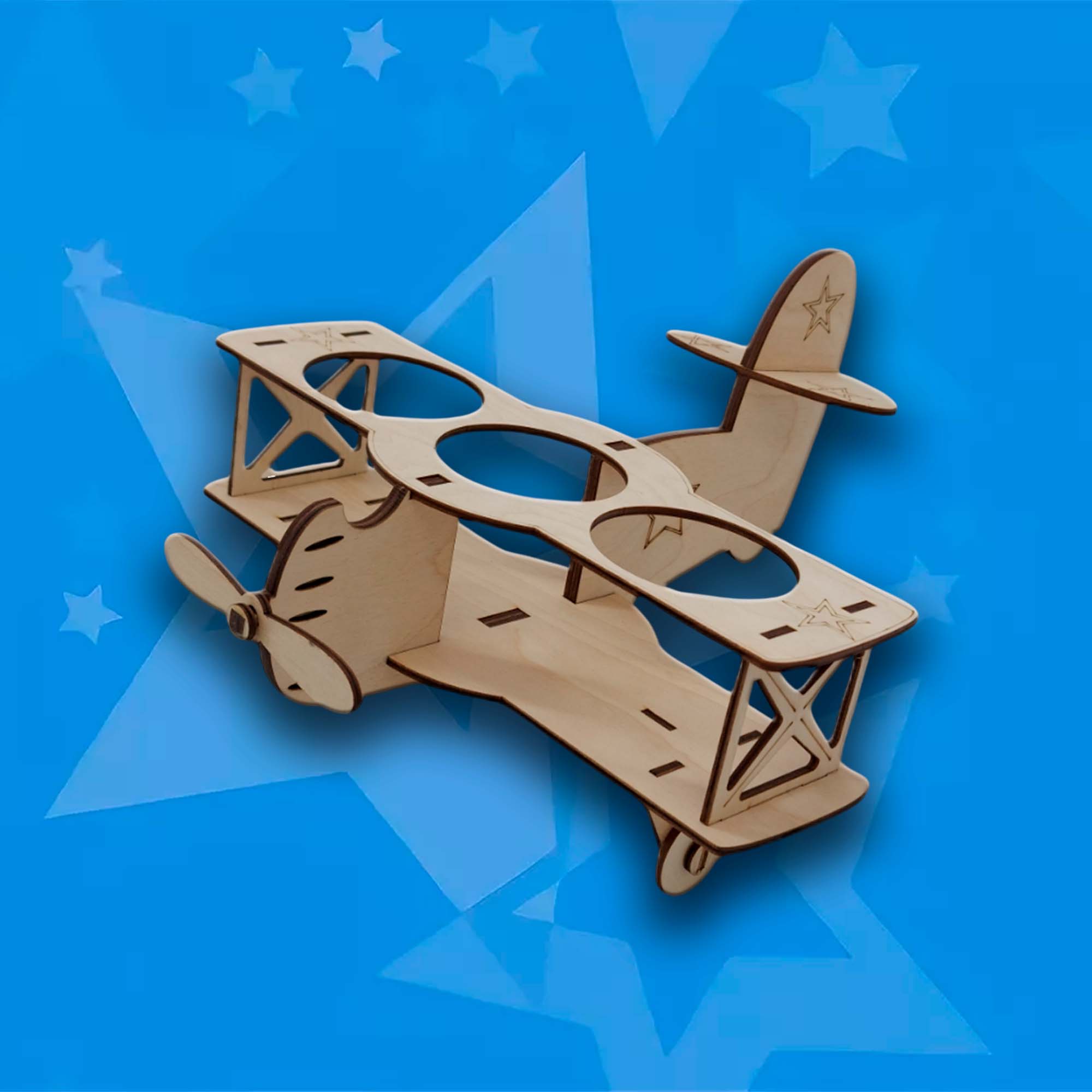 Подставка под пиво 28,5*28*18см ДомВуд Самолет Экошпон Ф211