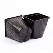 Горшок 14х14х14см V 2л квадратно-круглый формованный