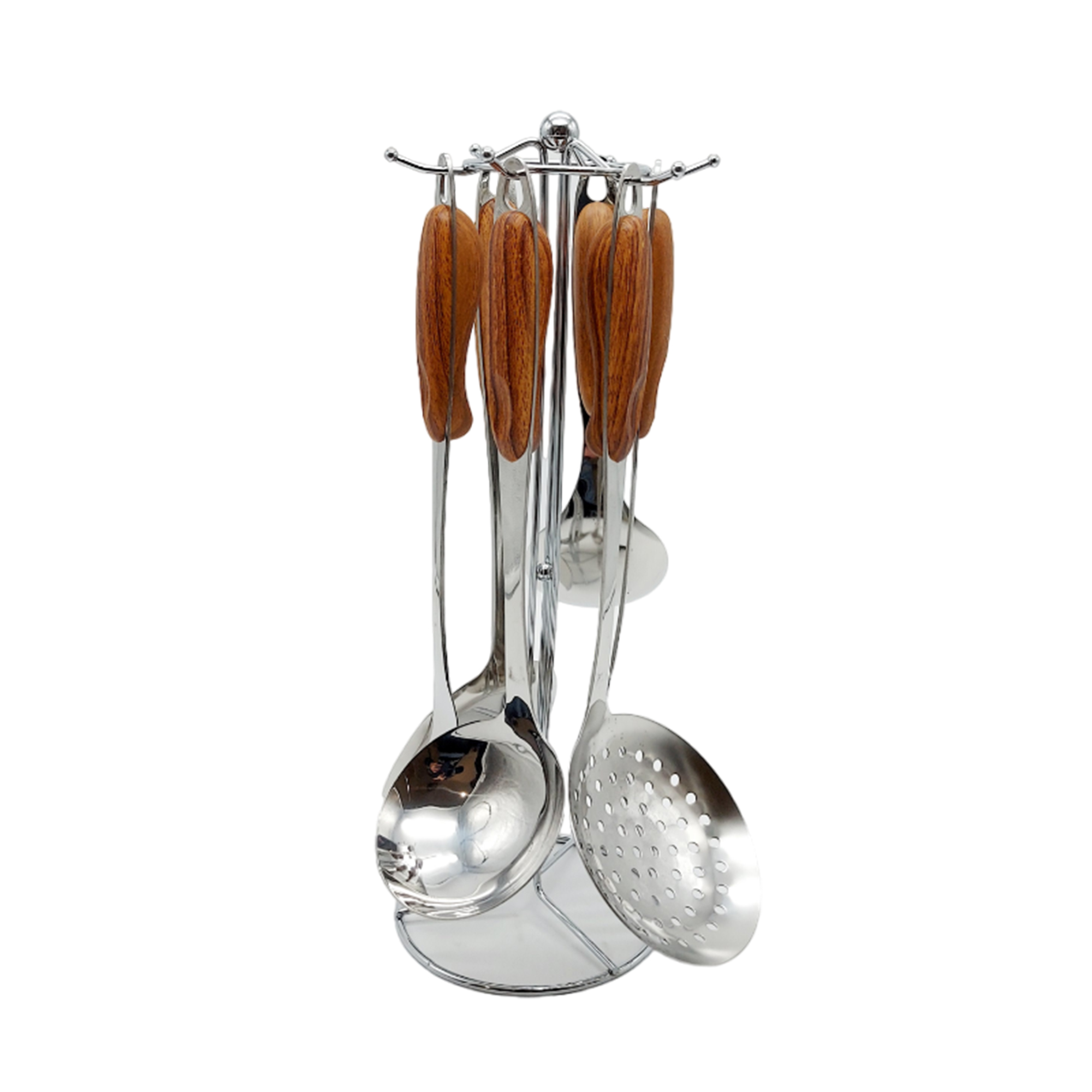 Набор кухонных принадлежностей 6 предметов, металлическая подставка РД63552