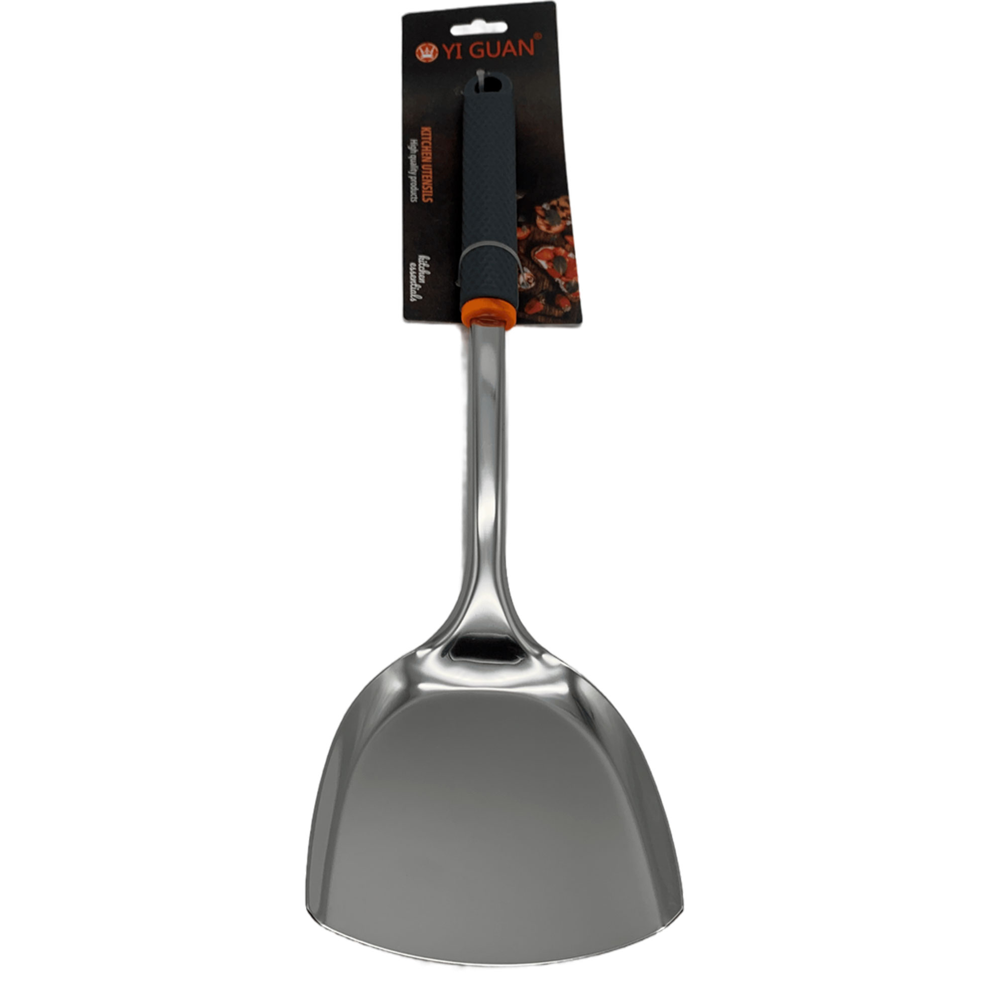 Лопатка 36см поварская нерж. сталь, ручка силикон РД72721