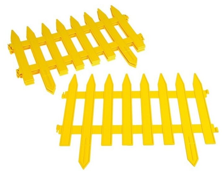 Забор декоративный № 1-желтый 35х300, 7 секций