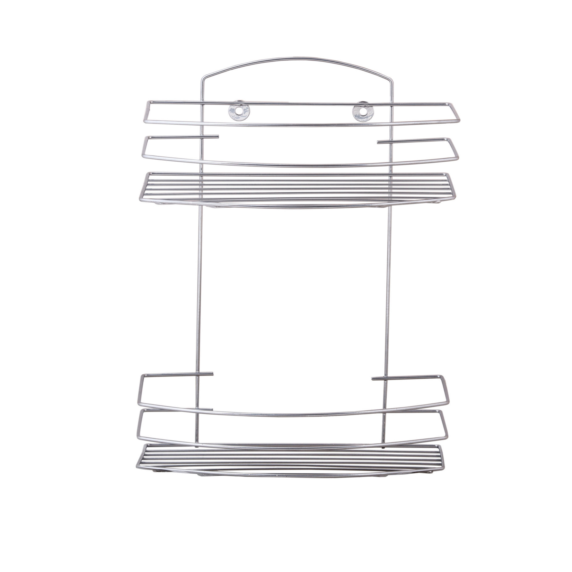 Полка прямоугольная с радиусом 2-х ярусная  хром зеркало  ППР-2