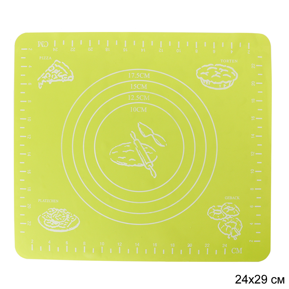 Коврик силиконовый 26х29см HL-566-B зеленый 0,051