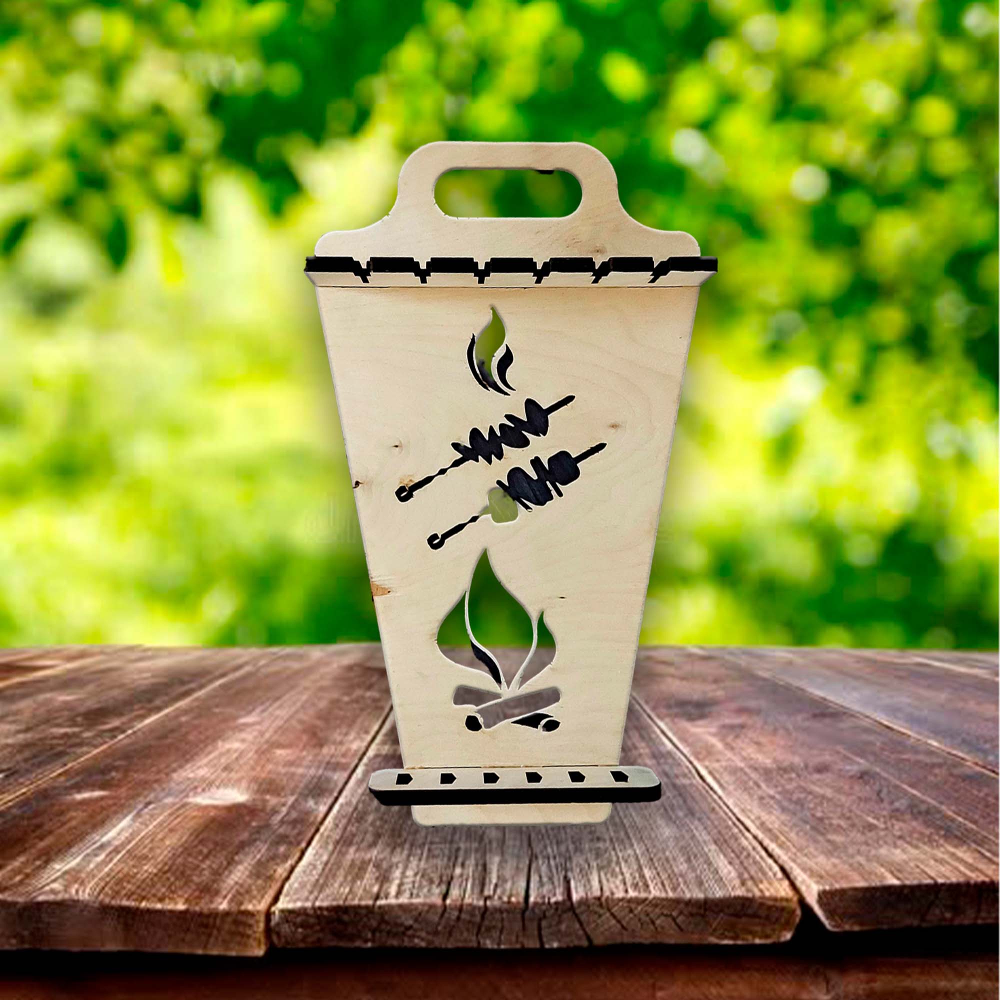 Подставка под шампура 37*21*4,5см ДомВуд Экошпон (6мм) Ф398