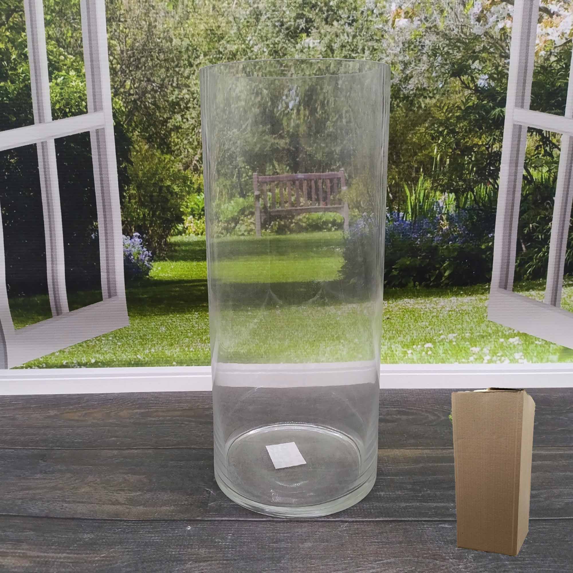 Ваза для цветов 15х40 цилиндр в коробке РД79799