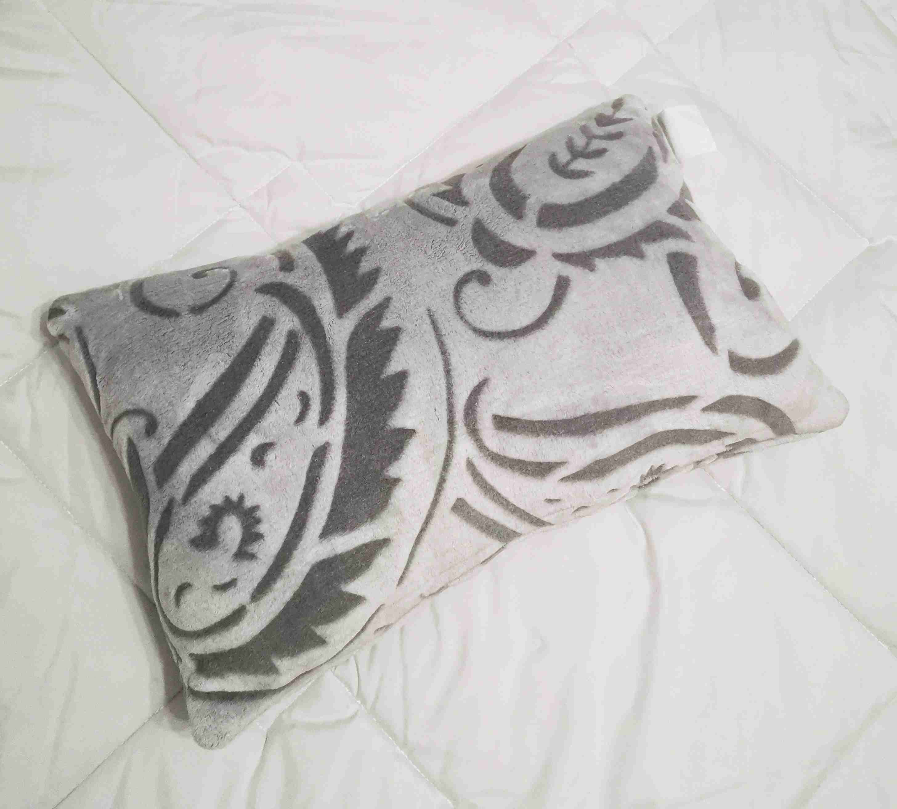 Подушка 40х60 ДомВелл фланель-холофайбер 053 серый